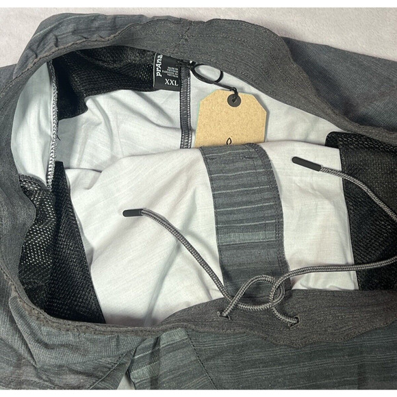 prAna Shorts Mens XXL Charcoal Gray Striped Slope Short Outdoors Hiking Stretch - Picture 6 of 11